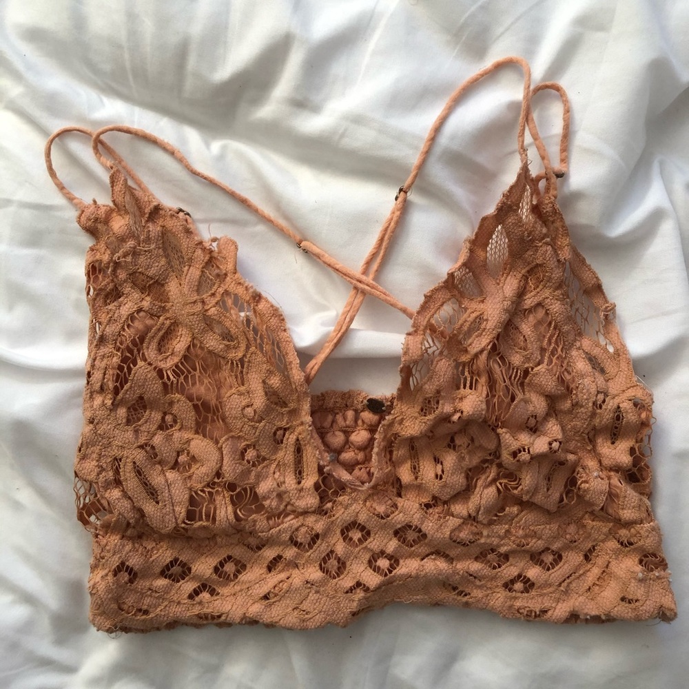FREE PEOPLE PINK PEACH BRALETTE